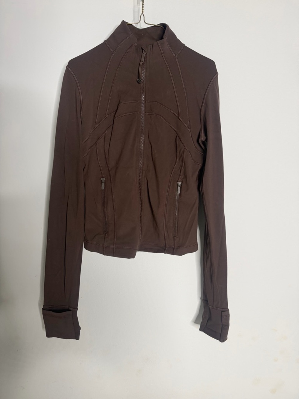 Lulu Lemon Define Cropped Jacket: Women's Brown Zip-Front Active Jacket - Picture 2 of 4